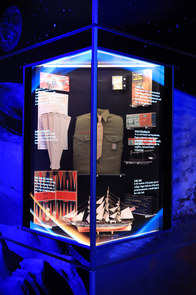 A display case dedicated to astronaut Roger Chaffee. Image: NASA/Kim Shiflett